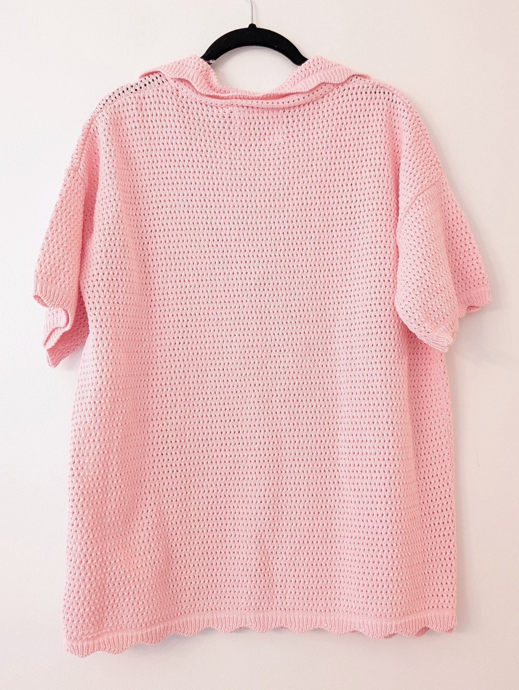 Starfit Nwt Pink Button-Up Knit Coverup Dress — image 4 of 6